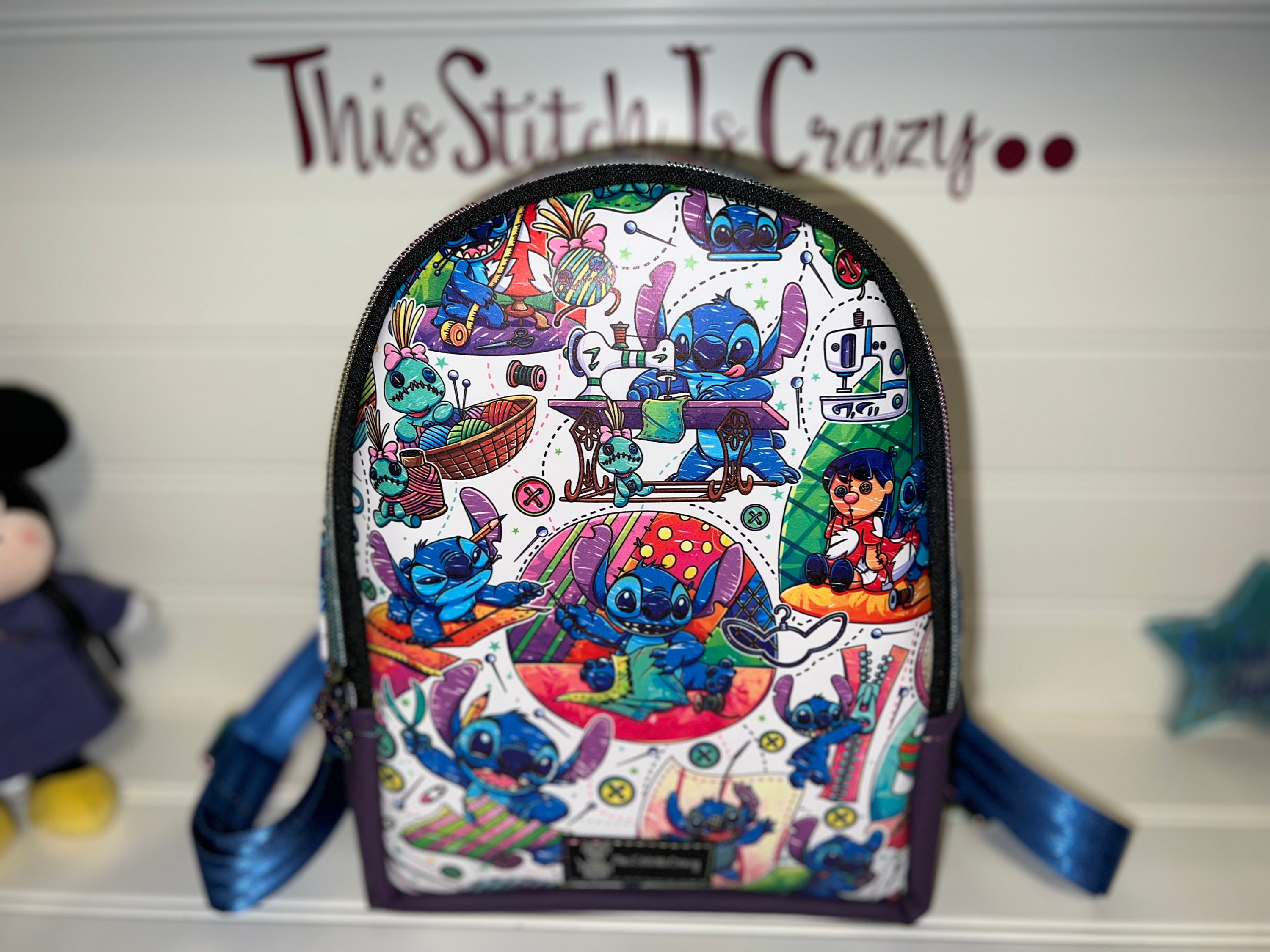 Loungefly  Mint Stitch Mini Backpack with Colorful Character Art Get into the groove with this new Lilo & Stitch Groovy  main image 2