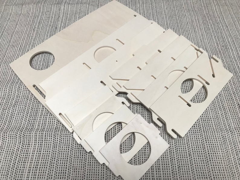 Large slot together multi chamber house for hamsters, made from formaldehyde free non toxic poplar plywood. Has 6 internal chambers, which are configurable to suit the quantity and sizes required. Shown as individual items prior to assembly.