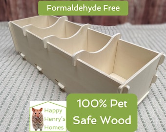 Caja de excavación multicámara para hámster en línea: sin formaldehído, no tóxica, de madera, encajable y modular.