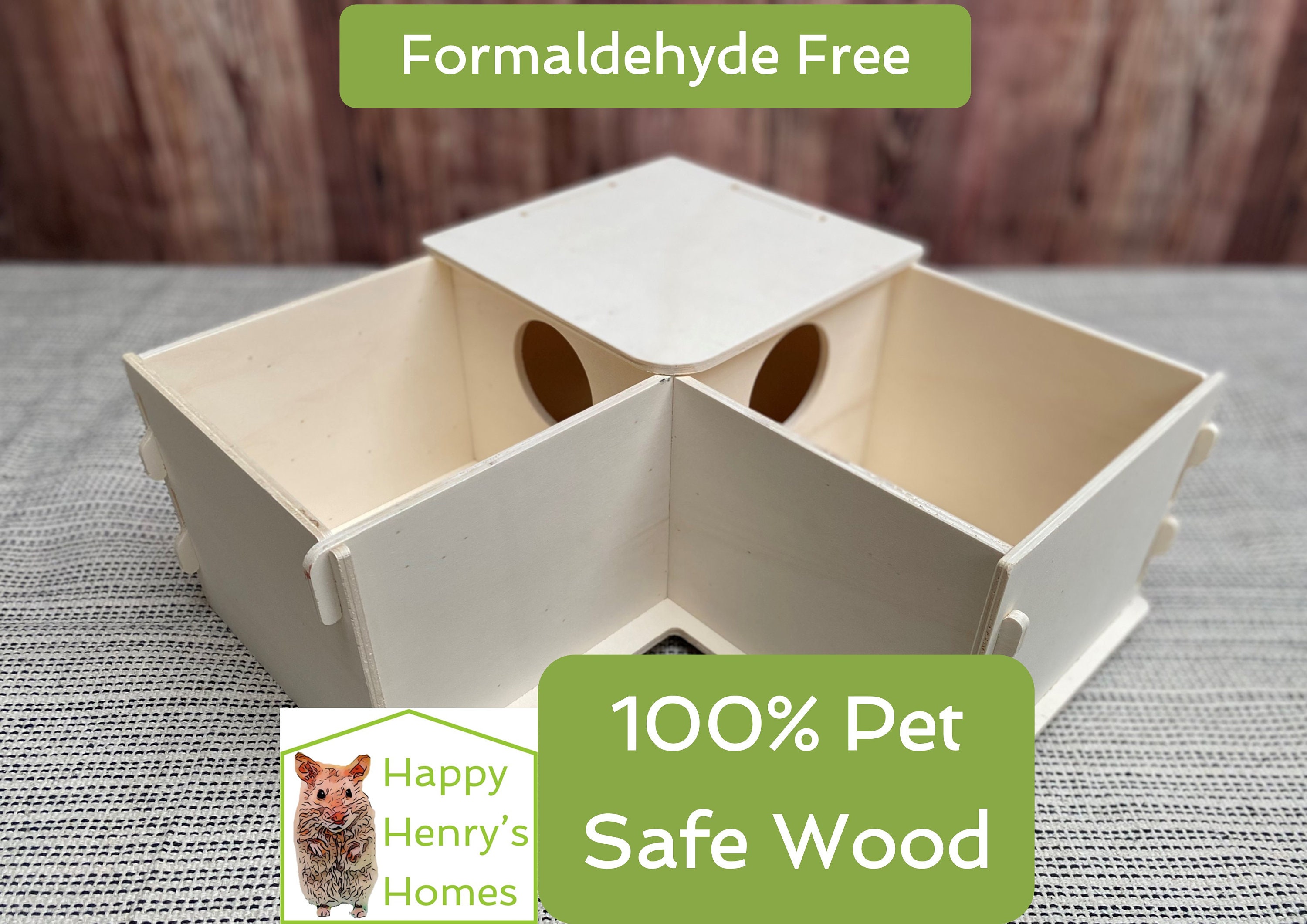 Hamster Large Multi Chamber Dig Box - Formaldehyde Free, Non Toxic