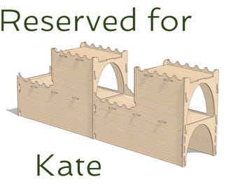 RÉSERVÉ à KATE - ** PERSONNALISÉ ** Tunnels pour lapins avec tourelles supérieures supplémentaires