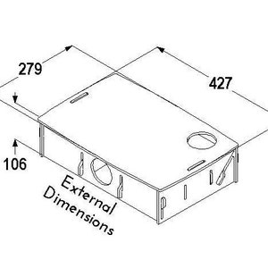 External dimensioned 3D isometric drawing of large slot together multi chamber house for hamsters, made from formaldehyde free non toxic poplar plywood. Has 6 internal chambers, which are configurable to suit the quantity and sizes required.