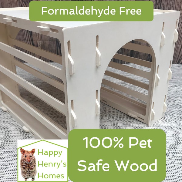 Rabbit Hay Tunnel - Formaldehyde Free, Non Toxic, Wooden, Slot Together