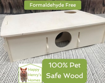 Hamster, Large Chamber House - Formaldehyde Free, Non Toxic, Wooden, Slot Together & Modular