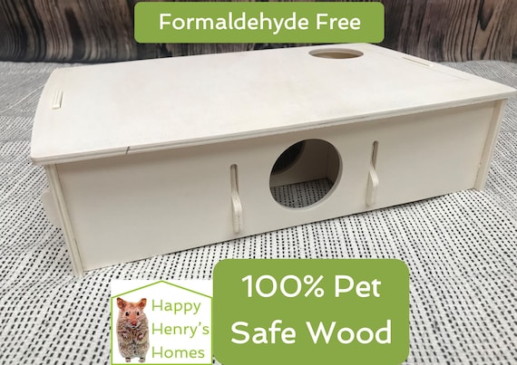 Hamster, Large Chamber House - Formaldehyde Free, Non Toxic, Wooden, Slot Together & Modular