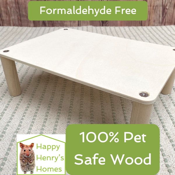 Hamster Rectangular Platform - 310mm x 220mm complete with 4x Solid Birch Legs