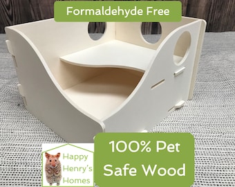 Hamster Small Sandbox - Formaldehyde Free, Non Toxic, Wooden, Slot Together & Modular