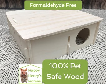 Hamster, Small Chamber House - Formaldehyde Free, Non Toxic, Wooden, Slot Together & Modular