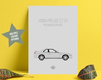 Honda Prelude - Personalised Print / Poster / Image