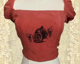 Hand Block Printed Crop Top – Fits S-M