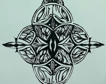 Mandala of Dreams Bohemian Hippie Wall Decor Print