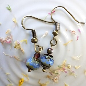 Unique Bronze Blueberry Earrings