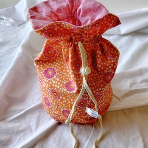 Handgemachte Runde Boden Hippie Blume Kordelzug Tasche
