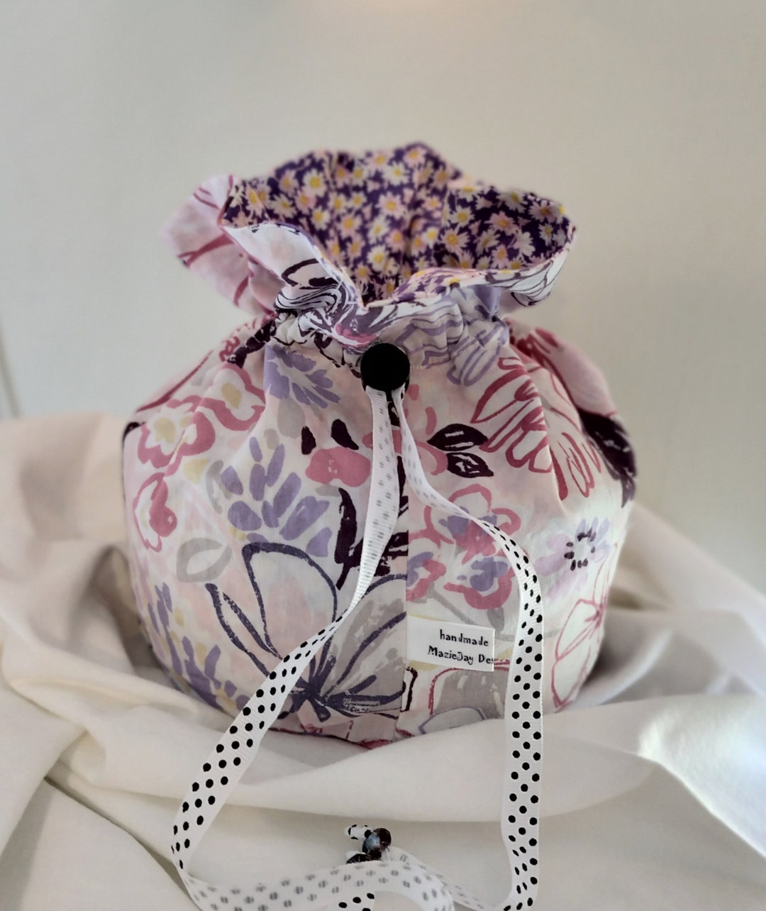Handmade Round Bottom Drawstring Bag - Etsy