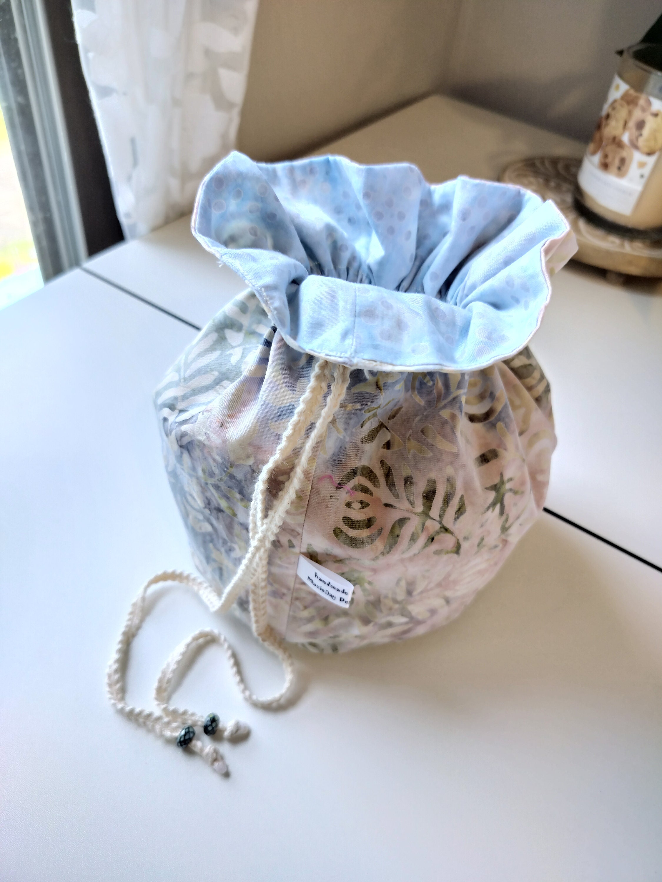 Handmade Round Bottom Drawstring Bag - Etsy