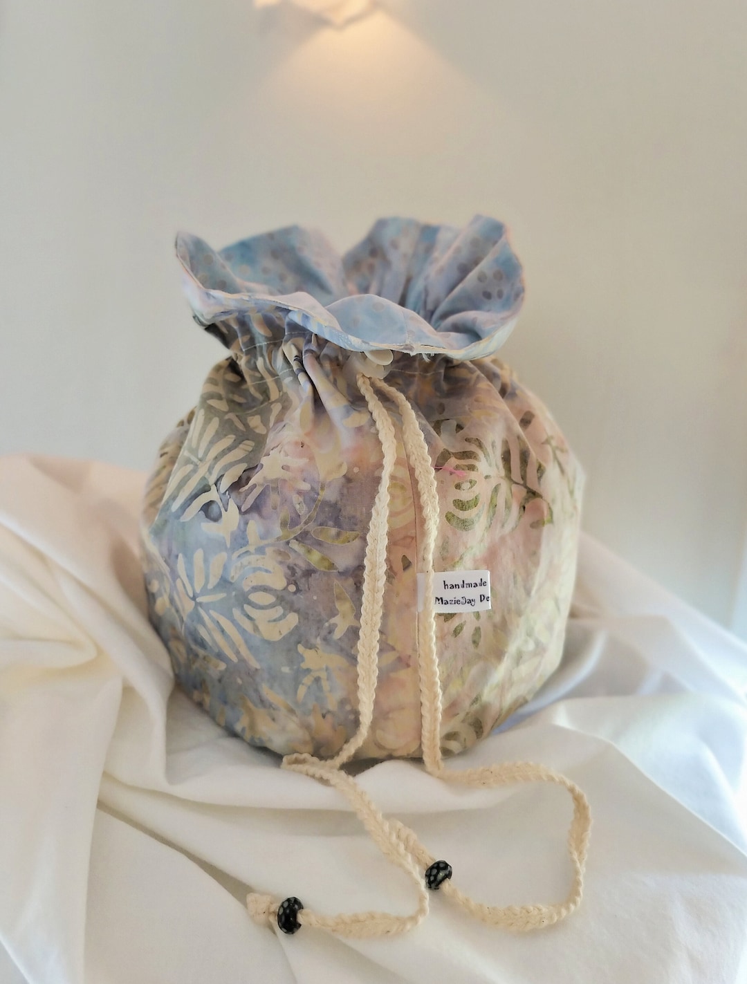 Handmade Round Bottom Drawstring Bag - Etsy