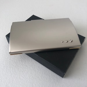 Vintage Two Tone Card Case / Gift For Her / Gift For Him