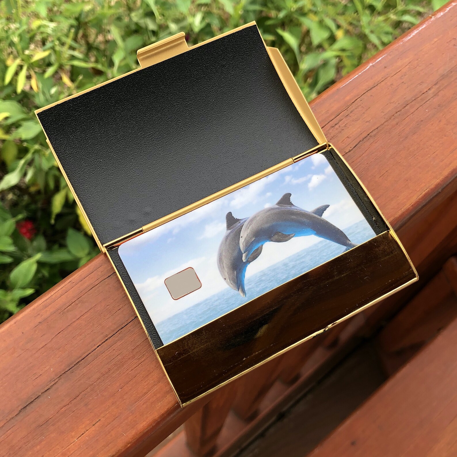 Vintage Card Holder Gold Matte Card Holderfor Men for Etsy UK