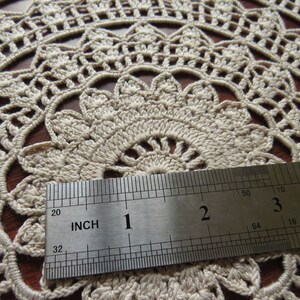 Beige Runde häkeln Deckchen Vintage Spitze Herzstück Hand | Etsy