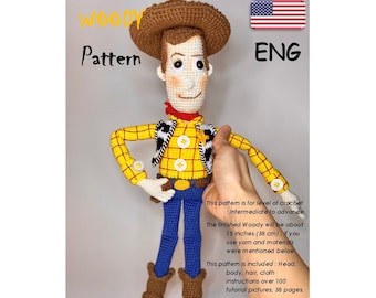 Pattern 15 inches (38 cm) Amigurumi crochet pattern Handmade pattern Toy pattern with more 100 tutorial pictures 38 pages