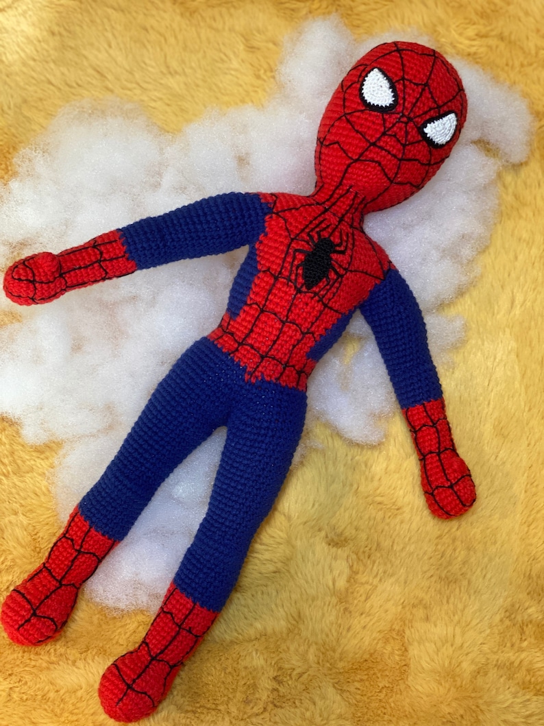 Hero's man pattern 15 inches 38 cm crochet amigurumi pattern Children Safety Perfect for Kids 80 tutorial pictures, video français English image 2