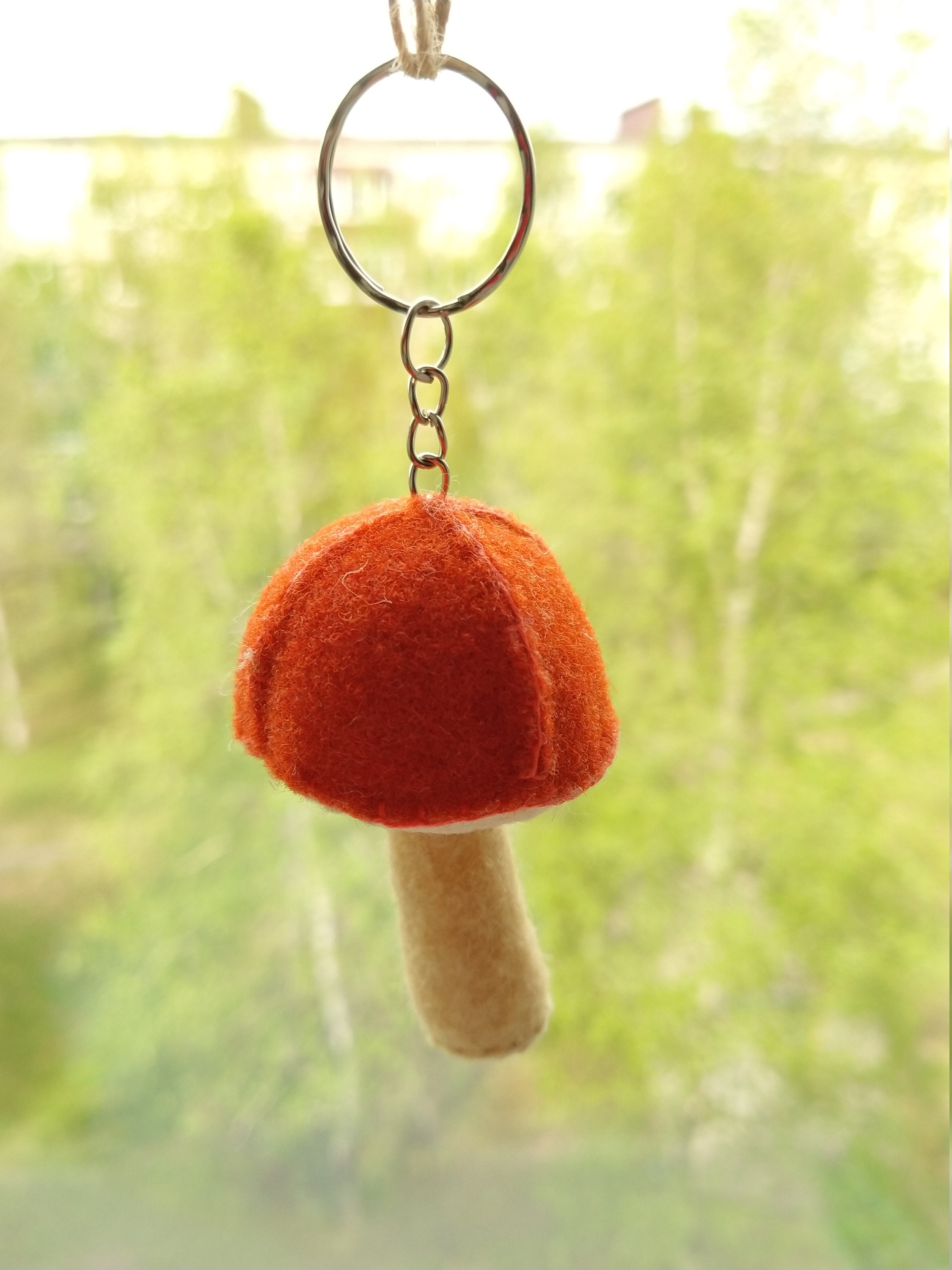 Cute mushroom keychain Magic mushroom plush Personalized Etsy