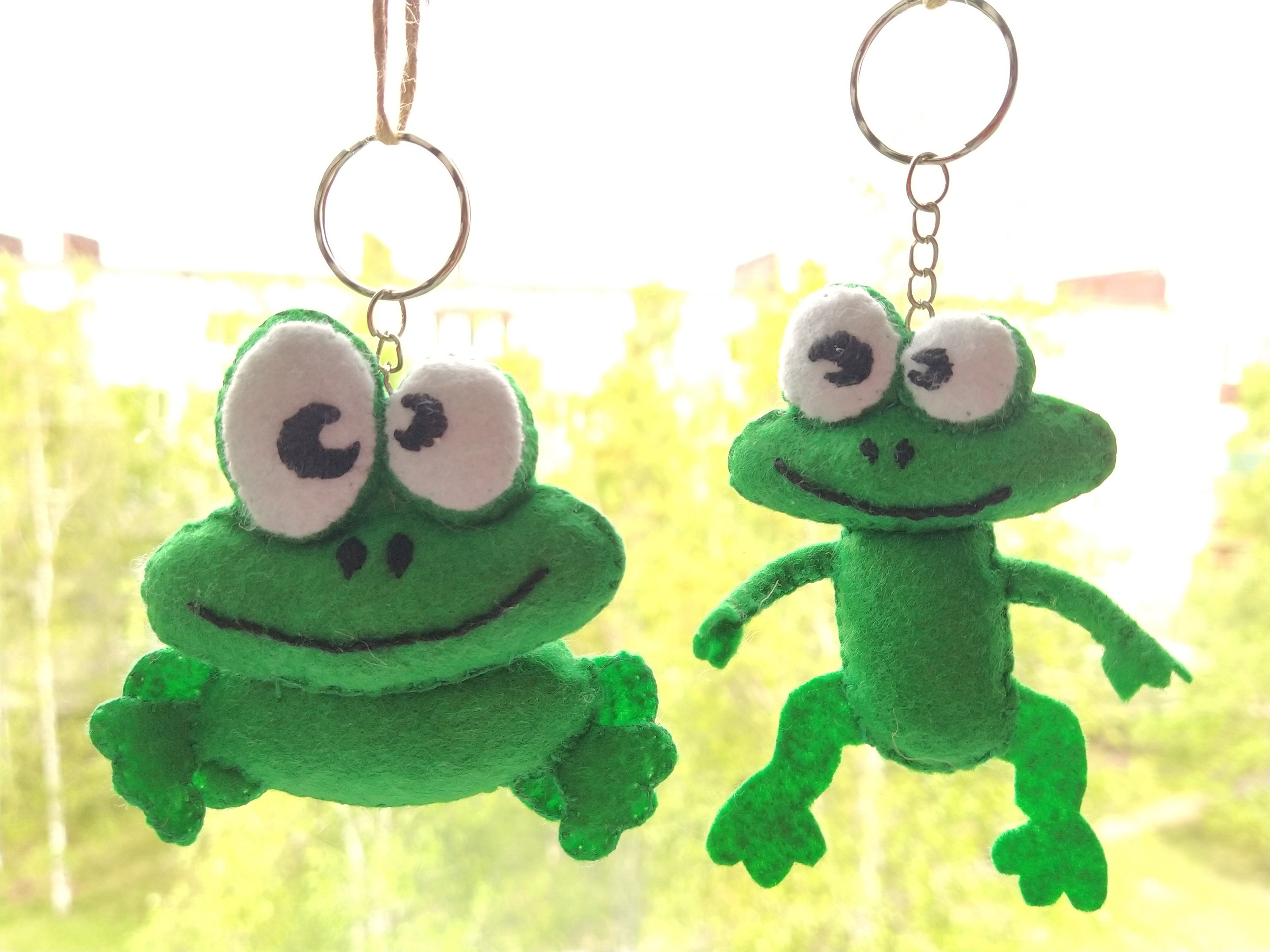 Funny frog keychain plush stuffed animal small fun plush Etsy