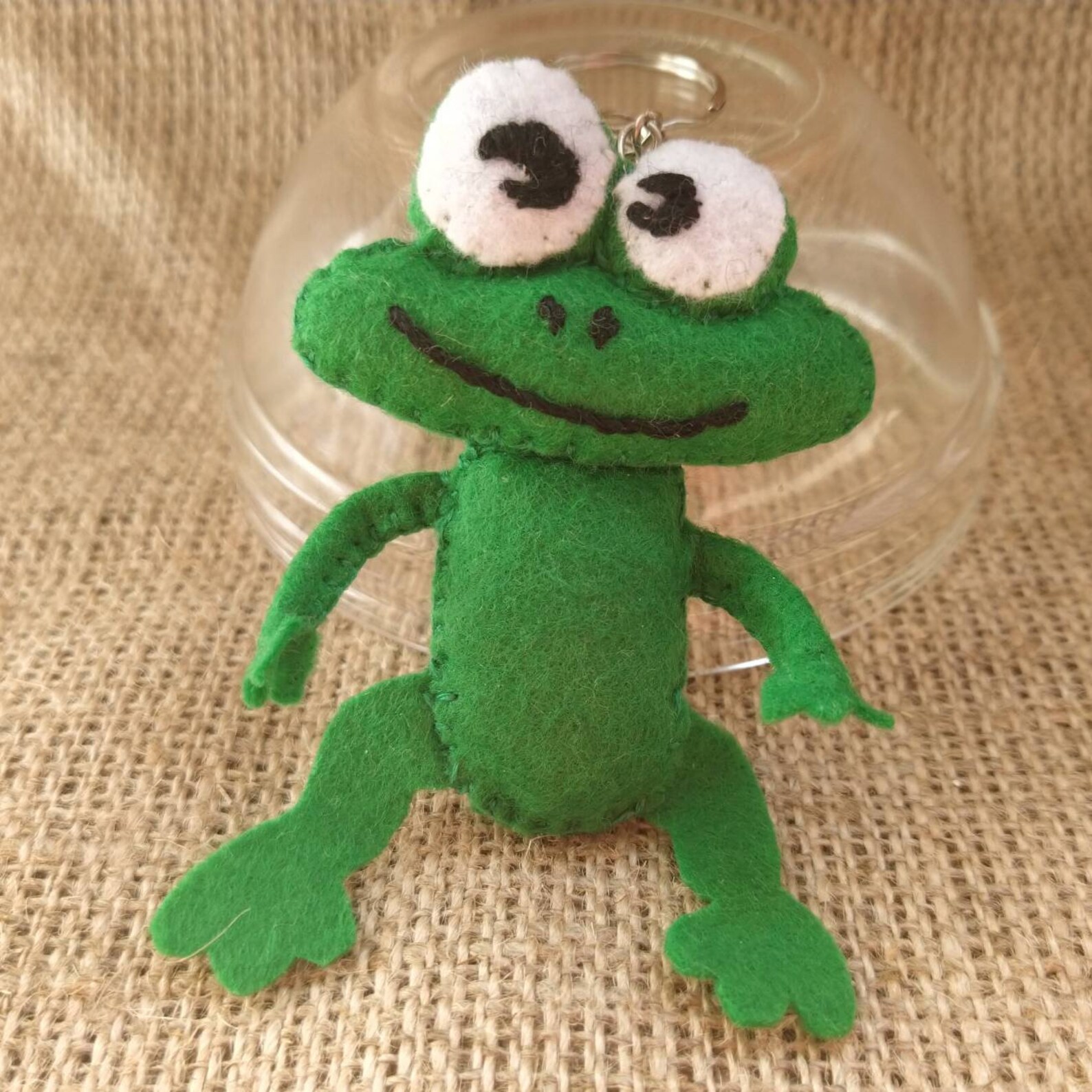 Funny frog keychain plush stuffed animal small fun plush Etsy