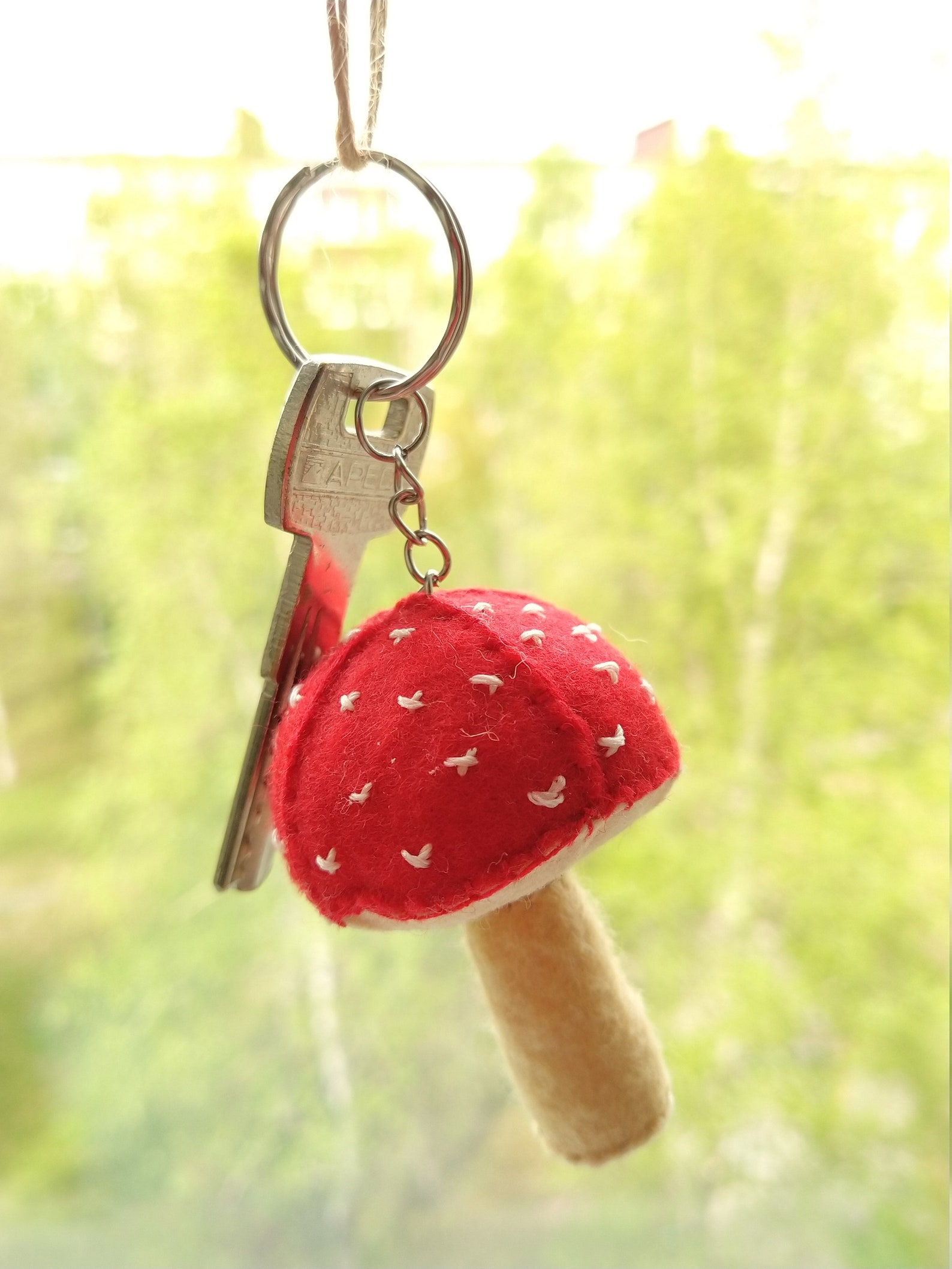 Cute mushroom keychain Magic mushroom plush Personalized Etsy