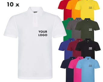 10 x op maat gemaakte Pro-Rtx-poloshirts, klein, 3XL