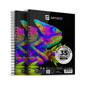 Artisto 9x12 Premium Sketch Book Set, Spiral Bound, Pack of 2, 200 Sheets  (100g/m2), Acid-Free Drawing Paper, Ideal for Kids, Teens & Adults.