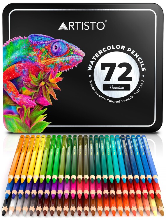 Premium Watercolor Pencils Set of 72 Quality 4mm Soft Core Etsy