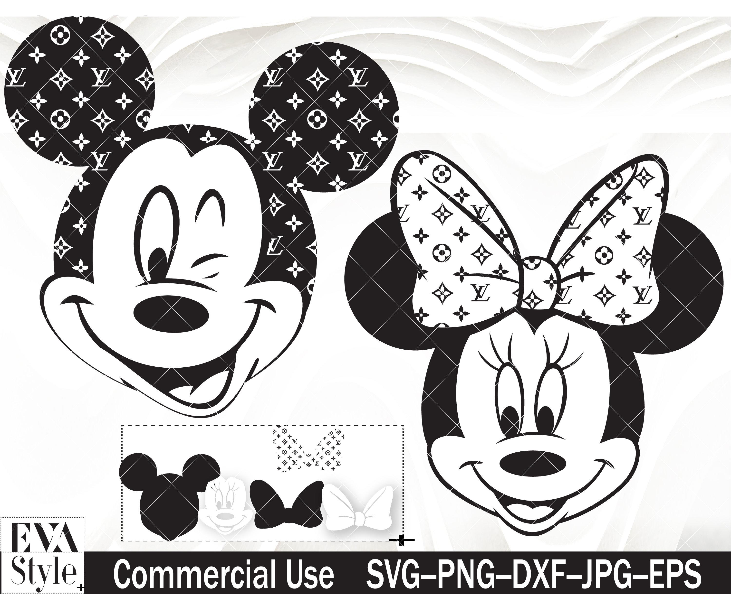 Louis Vuitton Mickey Mouse svg lv minnie Mouse SVGpng | Etsy