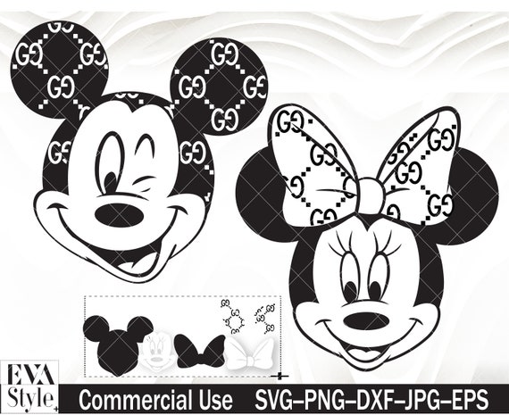 Download Gucci Mickey Mouse tête svg lv minnie Mouse tête SVG ...