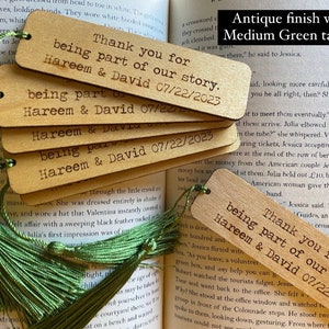 Engraved Wooden Wedding Favor Bookmark, party favor, custom event bookmark, wedding decor