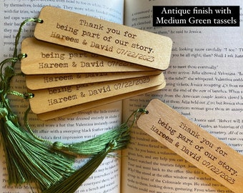 Engraved Wooden Wedding Favor Bookmark, party favor, custom event bookmark, wedding decor