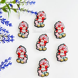 Strawberry shortcake • girl bead • silicone focal beads • summer  • cartoon character bead • focal beads for pen keychain wristlet lanyard