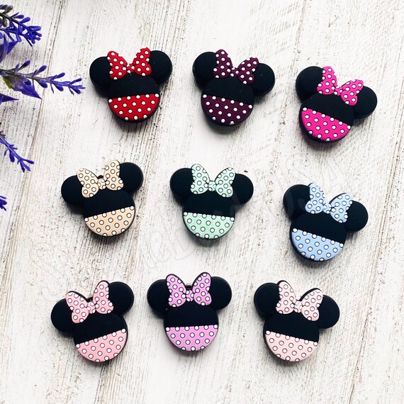 Polka Dot Minnie Mouse Head Beads Sensory Loose Beads Food Etsy