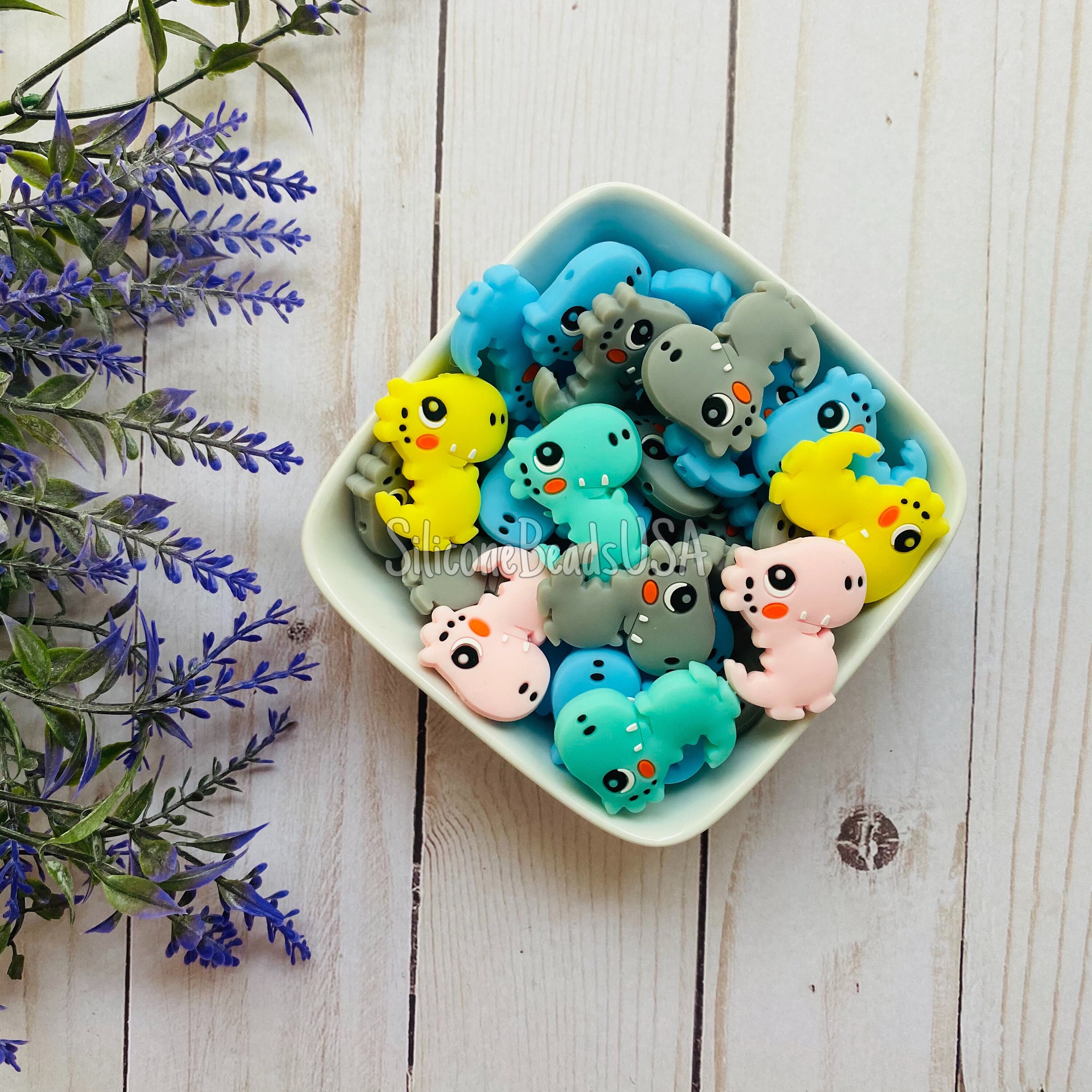 Dinosaur  • silicone beads • 1 piece • food grade silicone • craft • …