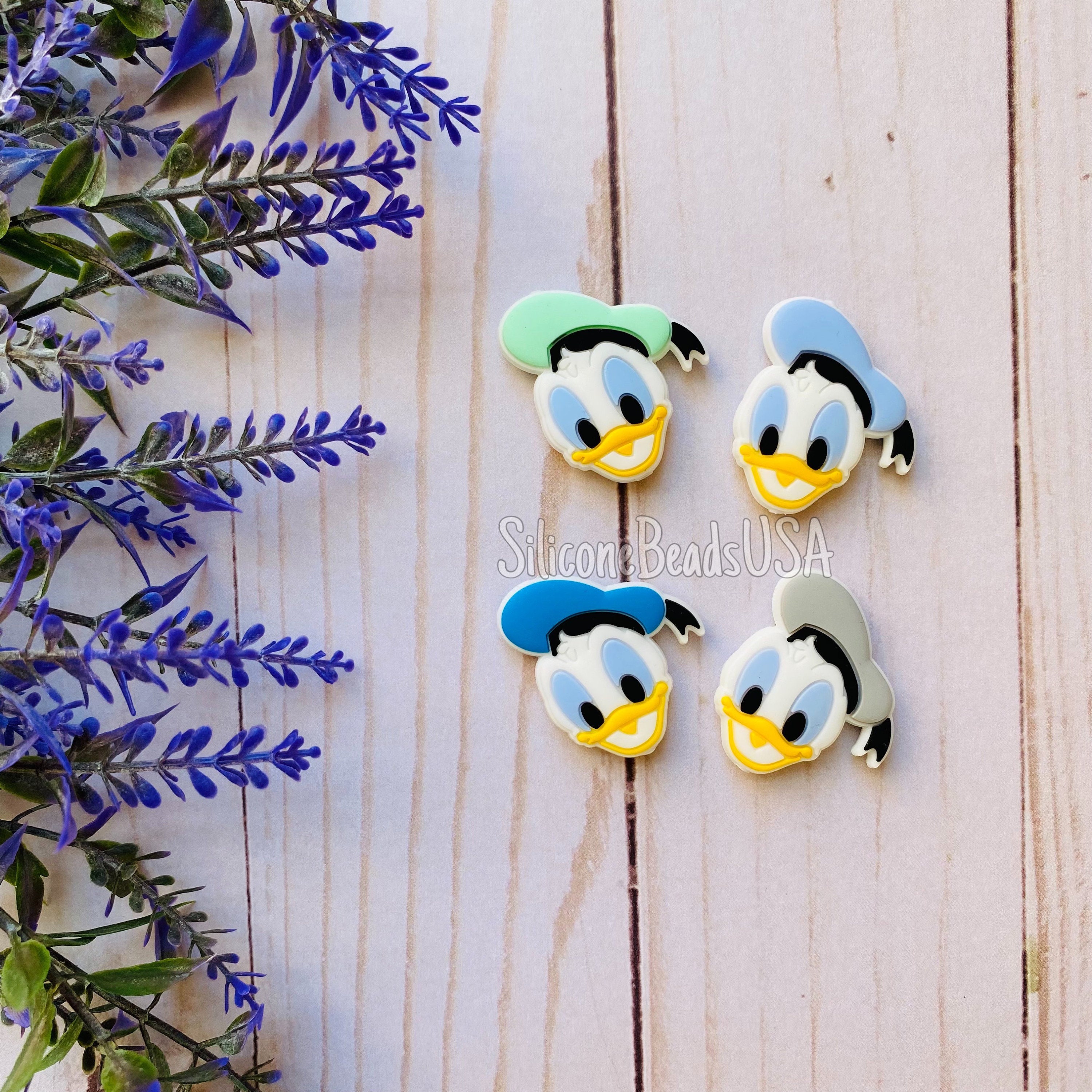 Donald Duck Food Grade Silicone Beads Disney Daisy | Etsy