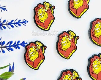 NEW LION family bead • silicone focal beads • safari animal beads  • cartoon movie character • baby lion • beads for pen keychain wristlet