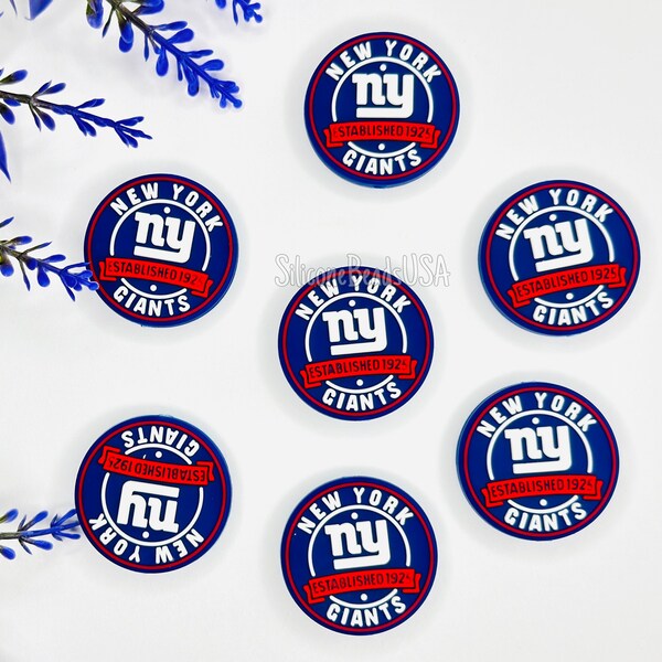 NEW football team beads • silicone focal beads • fan • sport • football helmet • sport game • NFL league • NY Giants fan •