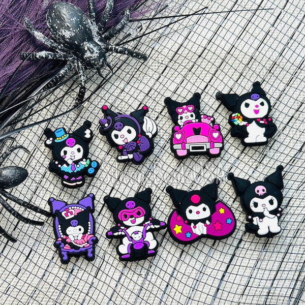Kuromi • White dwarf rabbits beads • kitty • beads for pen • skull •  silicone focal beads • anime • cartoon character • keychain  my melody