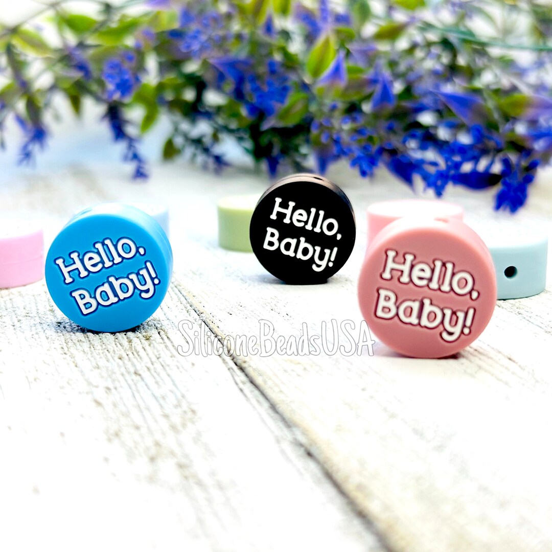 NEW Hello Baby Beads Boy Girl Beads Gender Reveal Beads Sensory Focal Beads Lanyard Beaded Pen