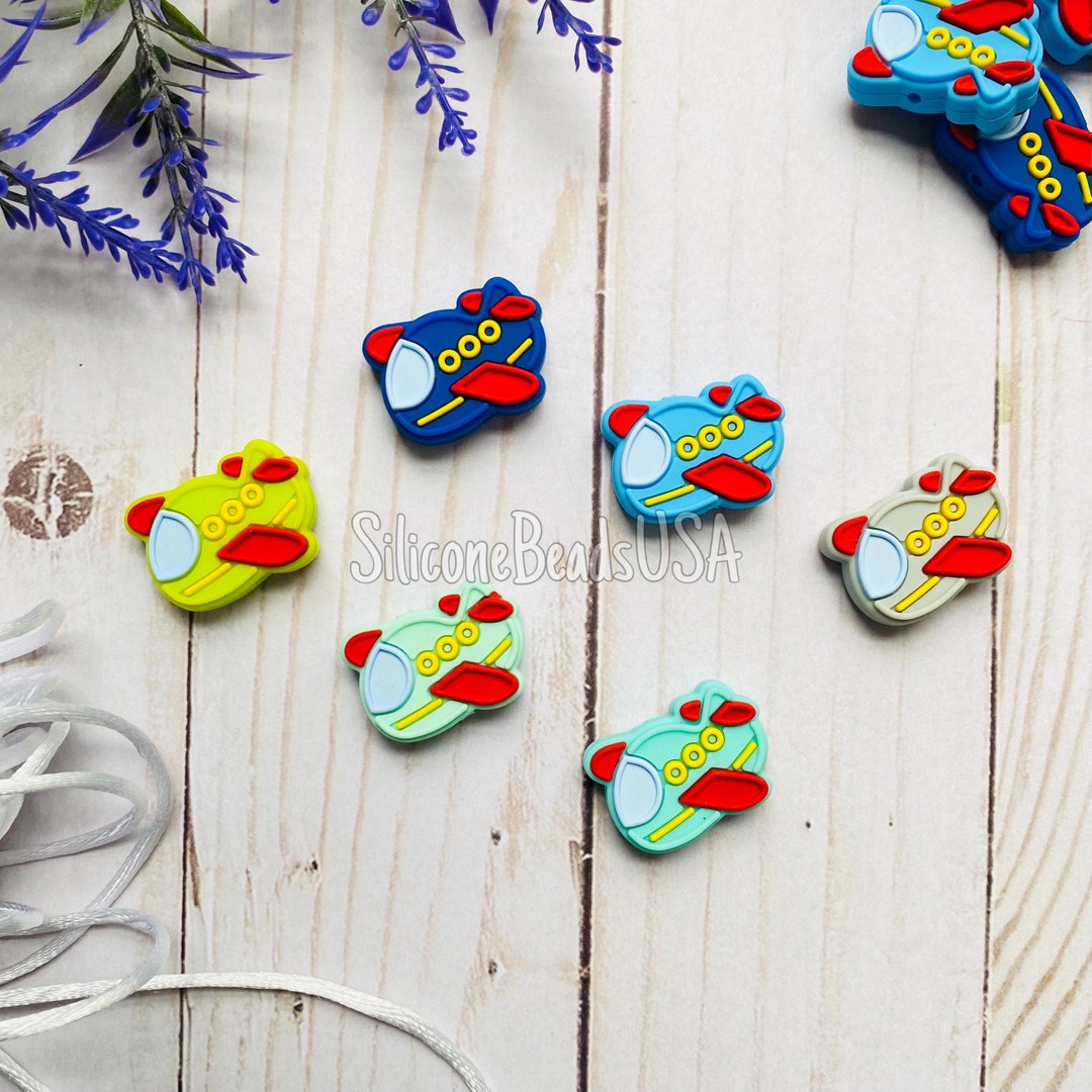 NEW Plane Bead Helicopter Silicone Focal Beads Craft Diy Jewelry Making