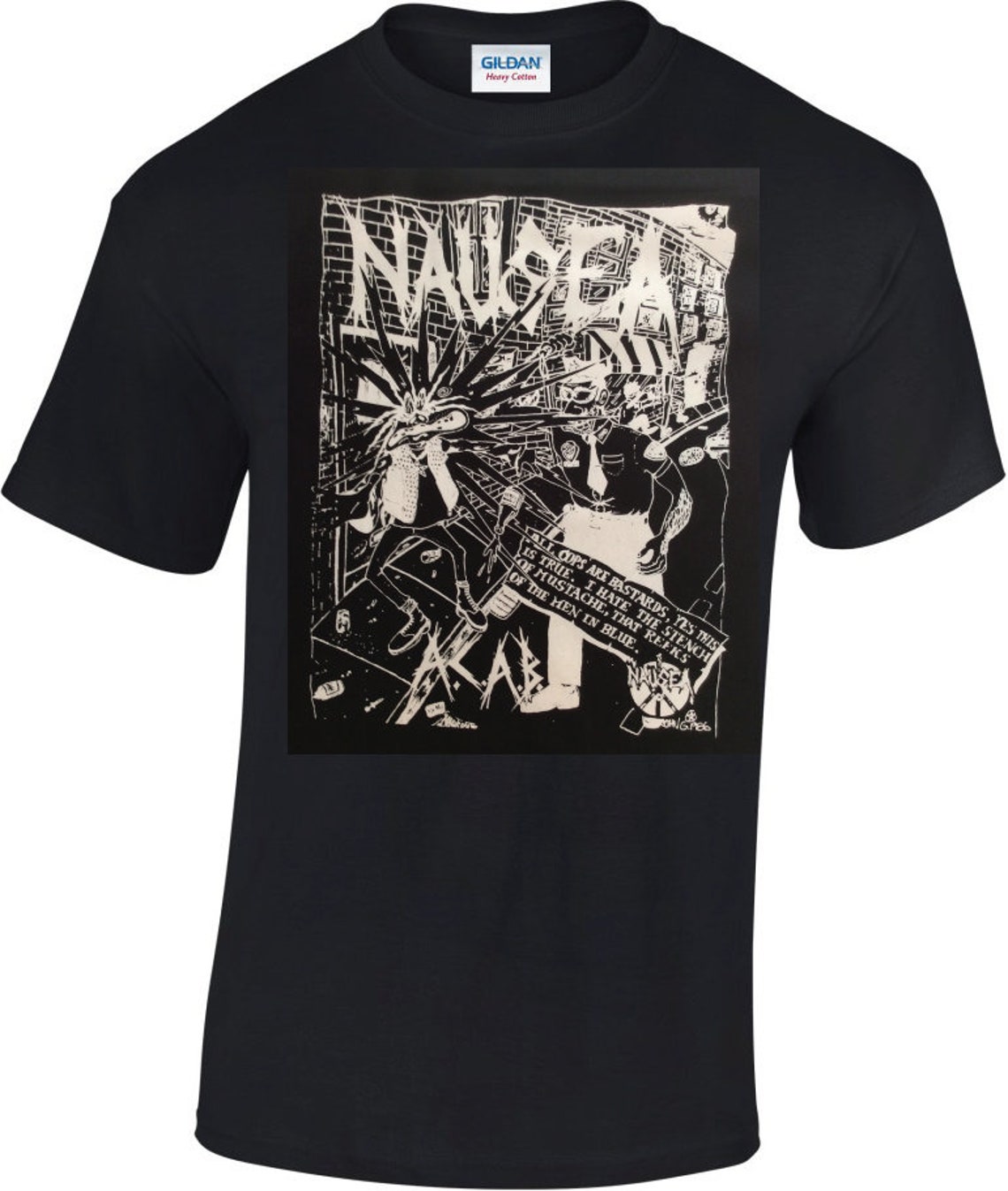 NAUSEA t-shirt mens S-5XL crust anarcho punk amebix against | Etsy