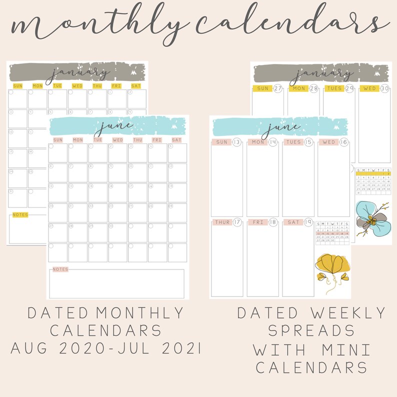 2020-2021 Printable Homeschool Planner Floral Design ...