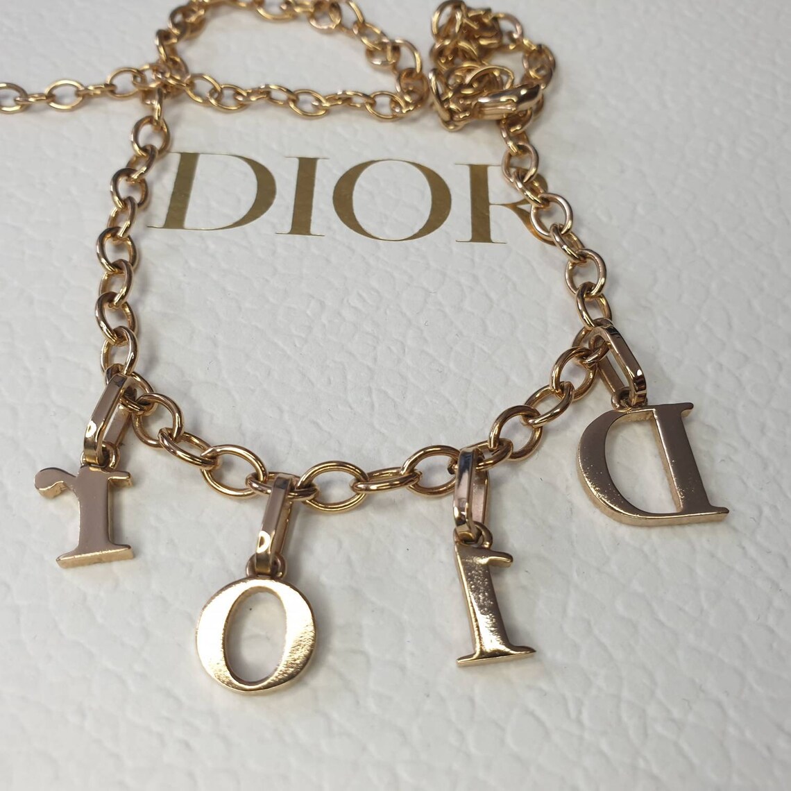 Original Dior Necklace Chain Kette Letters Buchstaben Etsy
