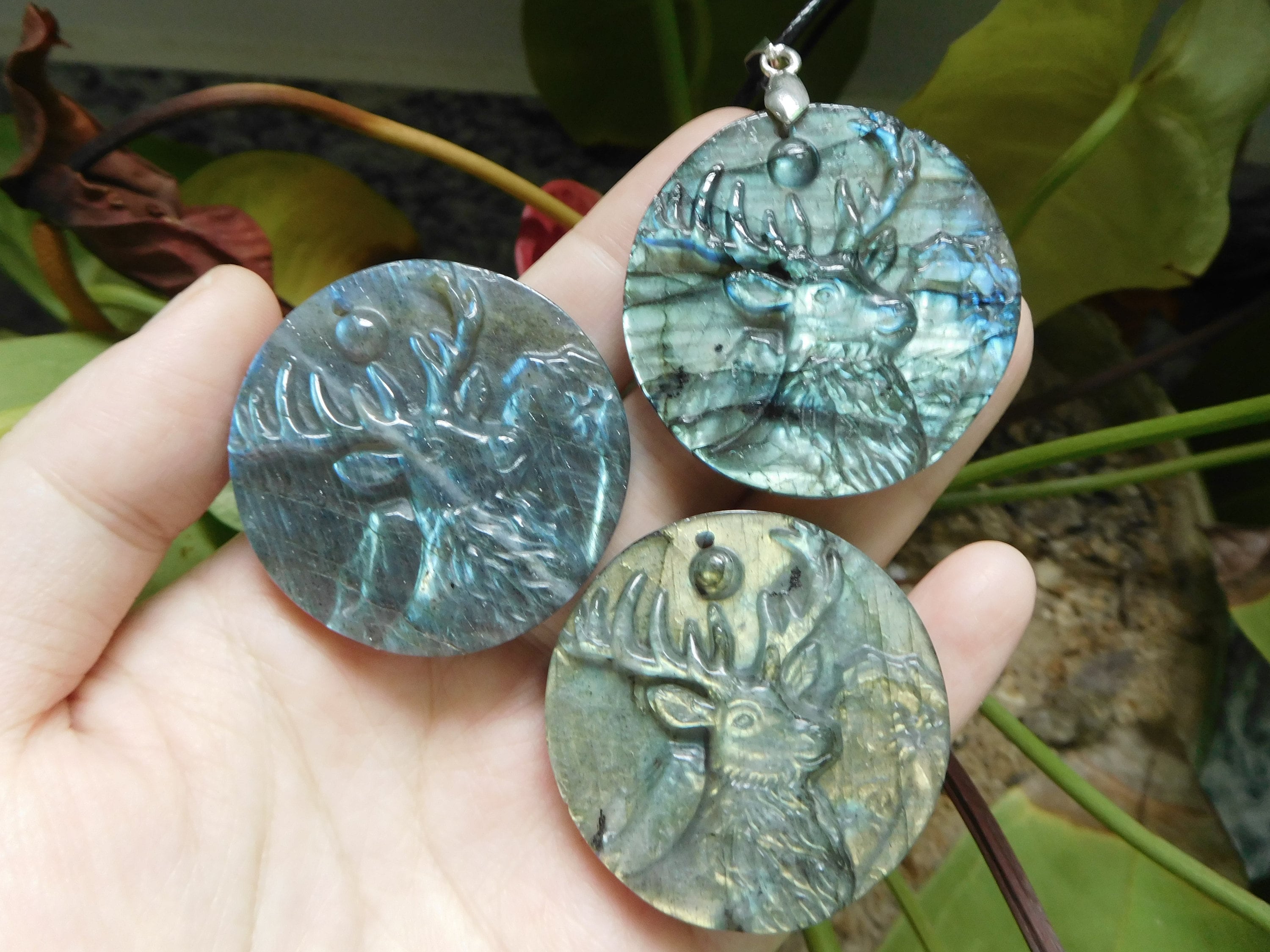 Coffret à Bijoux En Pierre Sculptée Avec Décor Girafes - Occasion, Bon état Général