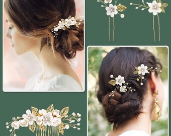 18 pcs Wedding /Bridal  Heart Crystal Hair Pins Clips Bridesmaid 